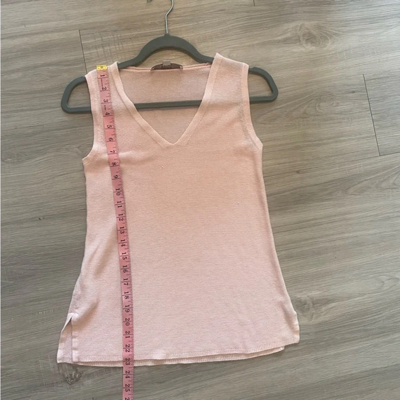 LOFT light pink ramina blend knit v-neck tank top XS - Picture 8 of 9
